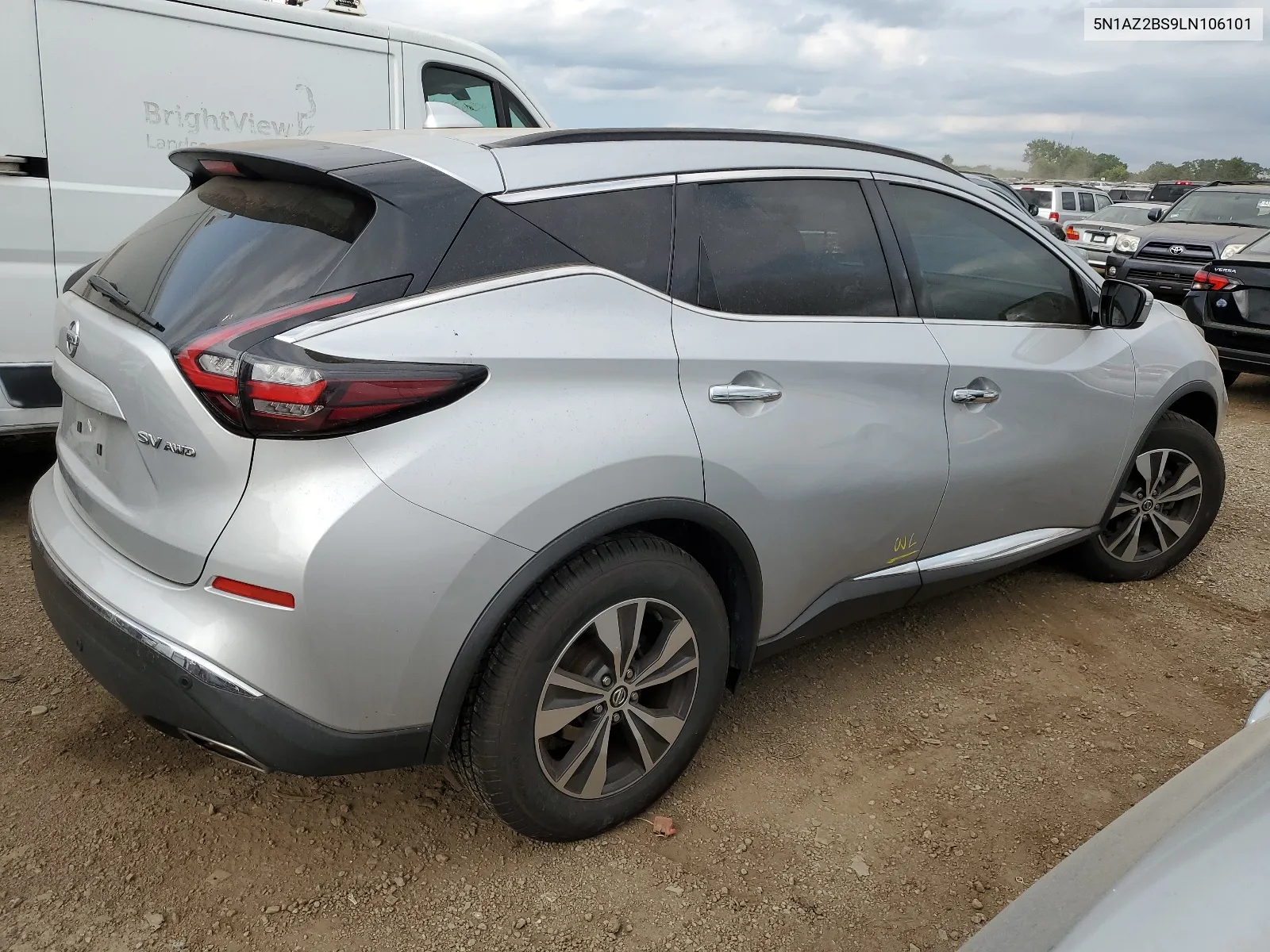 2020 Nissan Murano Sv VIN: 5N1AZ2BS9LN106101 Lot: 64606224