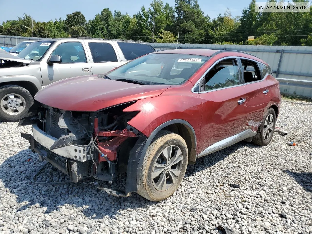 2020 Nissan Murano Sv VIN: 5N1AZ2BJXLN139518 Lot: 68531124