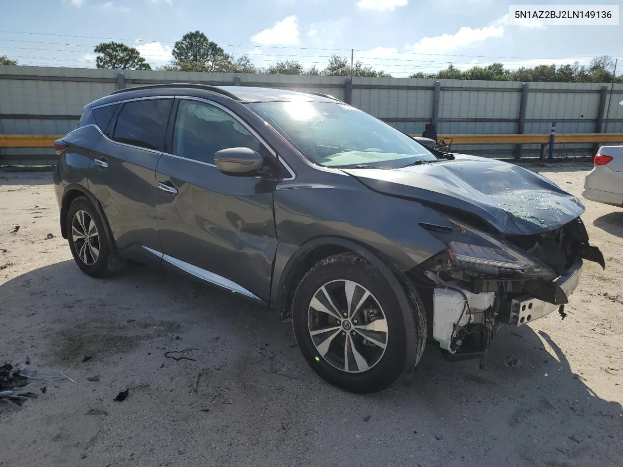 2020 Nissan Murano Sv VIN: 5N1AZ2BJ2LN149136 Lot: 73747214