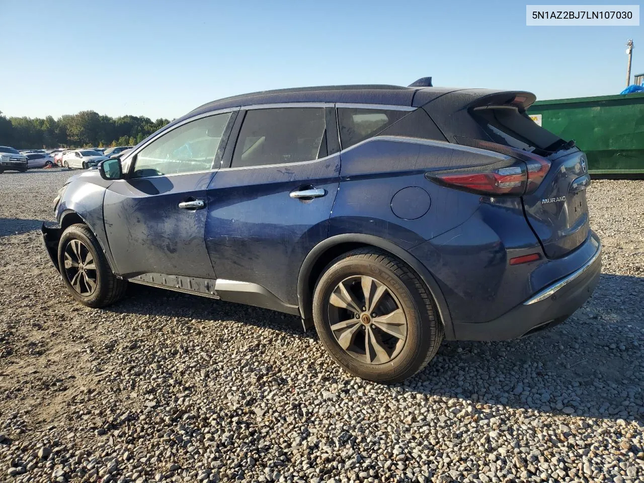 2020 Nissan Murano Sv VIN: 5N1AZ2BJ7LN107030 Lot: 74917904