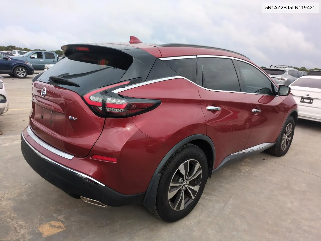 2020 Nissan Murano Sv VIN: 5N1AZ2BJ5LN119421 Lot: 75071434