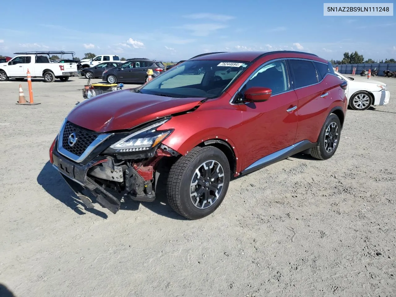 5N1AZ2BS9LN111248 2020 Nissan Murano Sv