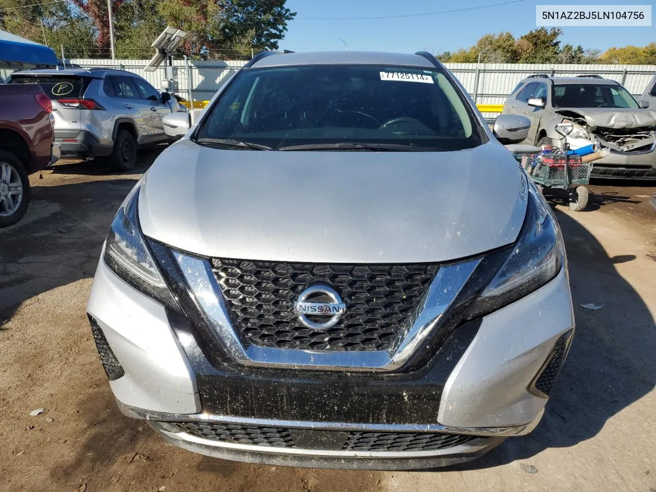 2020 Nissan Murano Sv VIN: 5N1AZ2BJ5LN104756 Lot: 77125114