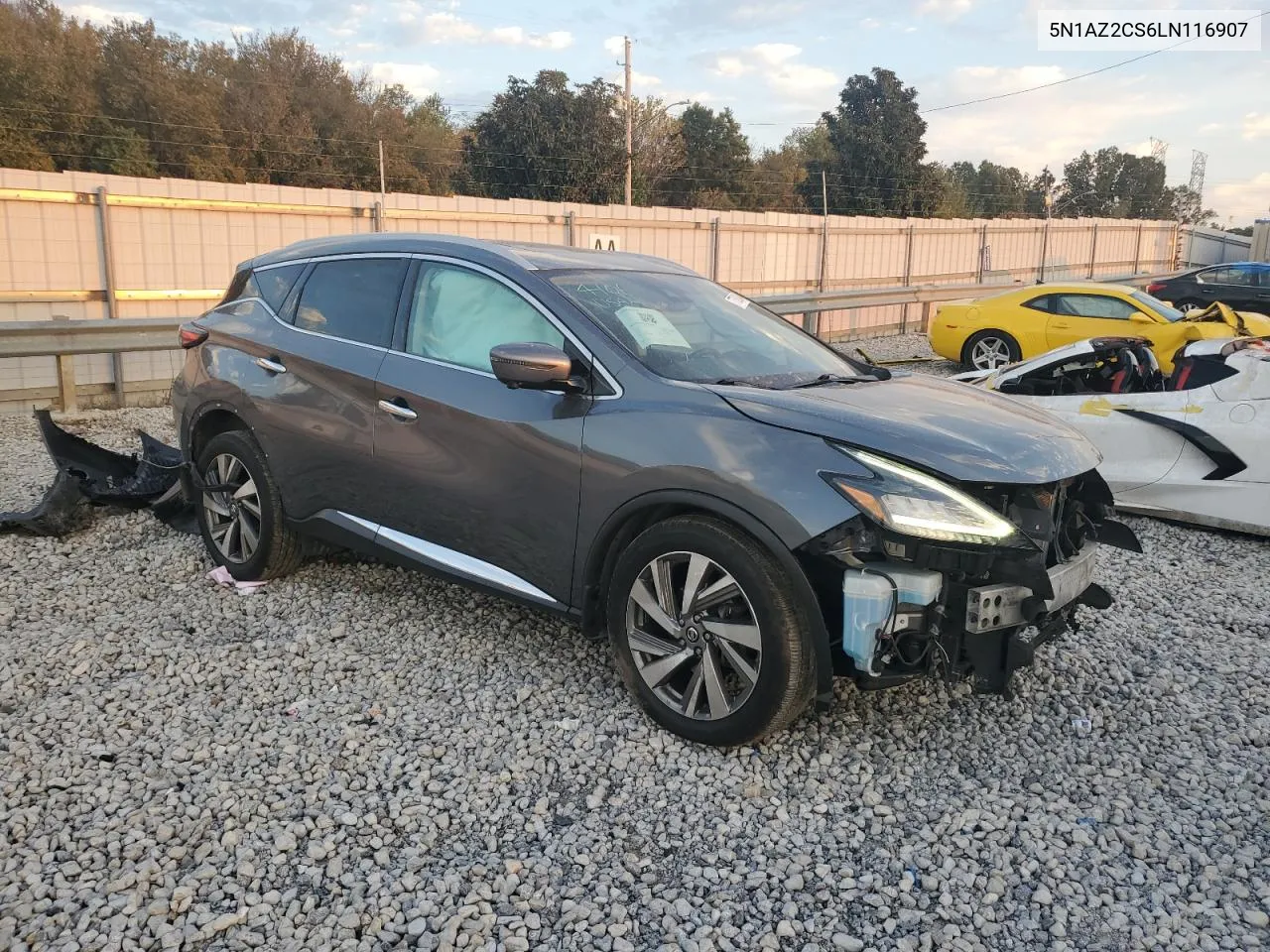 2020 Nissan Murano Sl VIN: 5N1AZ2CS6LN116907 Lot: 77751934