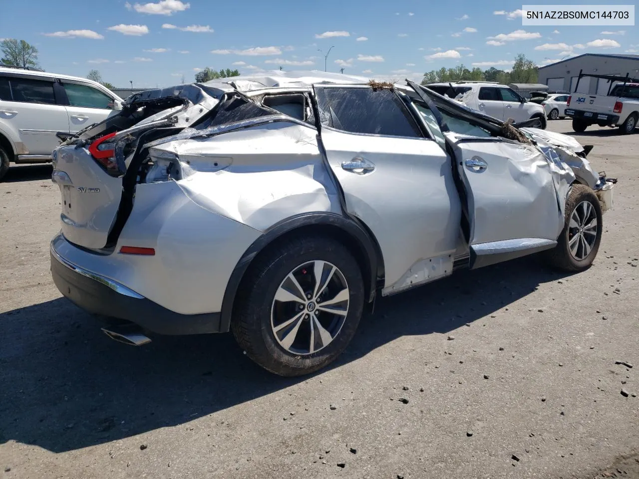 2021 Nissan Murano Sv VIN: 5N1AZ2BS0MC144703 Lot: 49690904