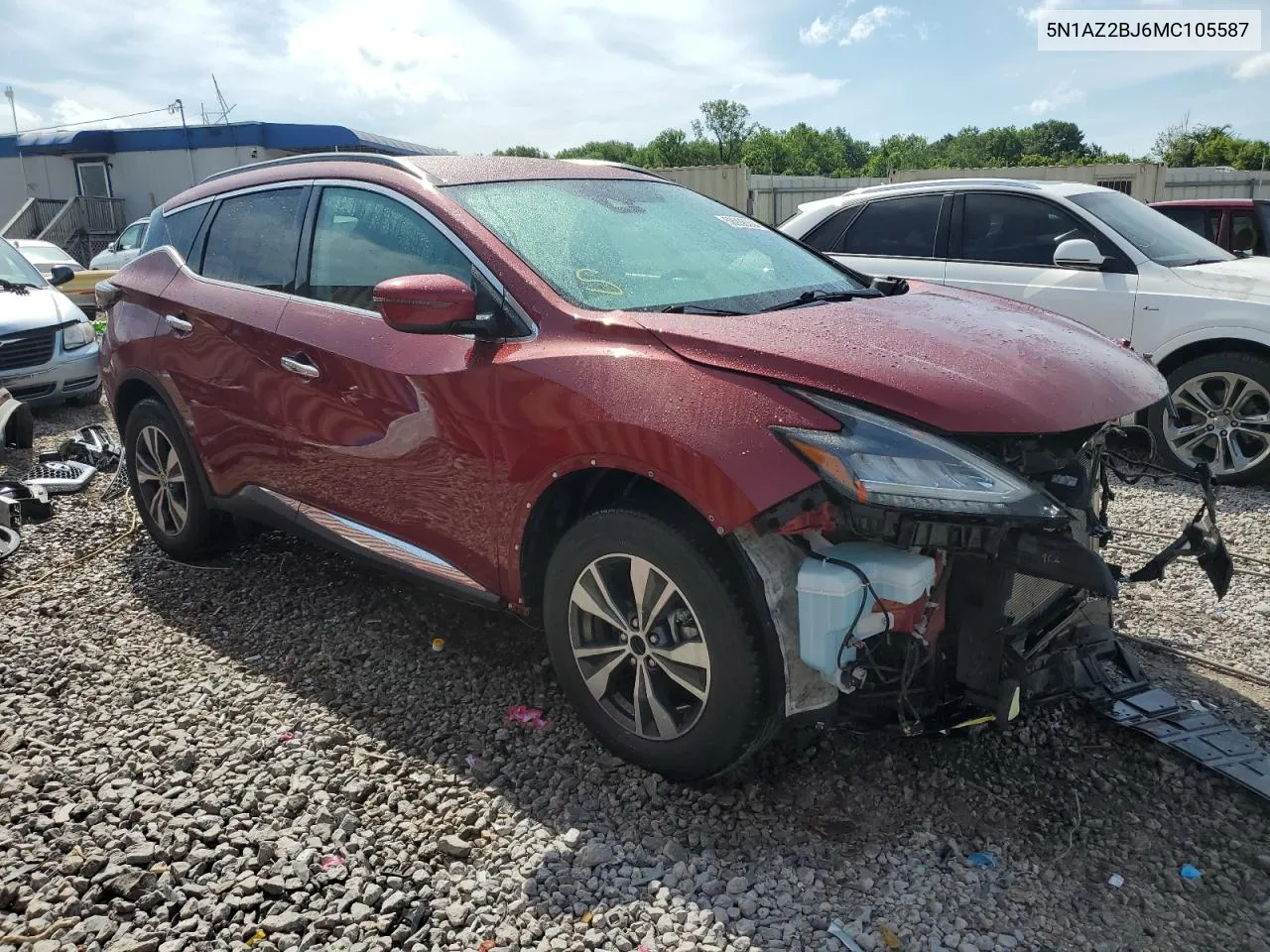 2021 Nissan Murano Sv VIN: 5N1AZ2BJ6MC105587 Lot: 58936304