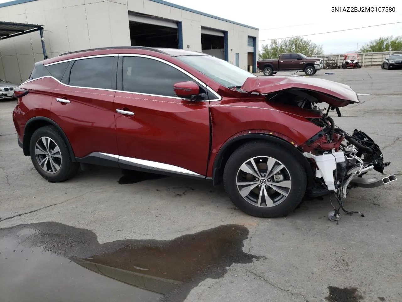 2021 Nissan Murano Sv VIN: 5N1AZ2BJ2MC107580 Lot: 61736264