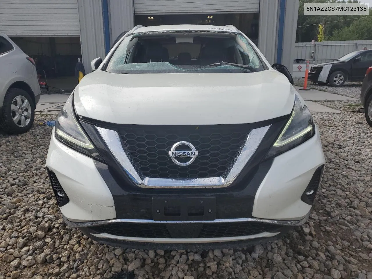 2021 Nissan Murano Sl VIN: 5N1AZ2CS7MC123135 Lot: 69038334