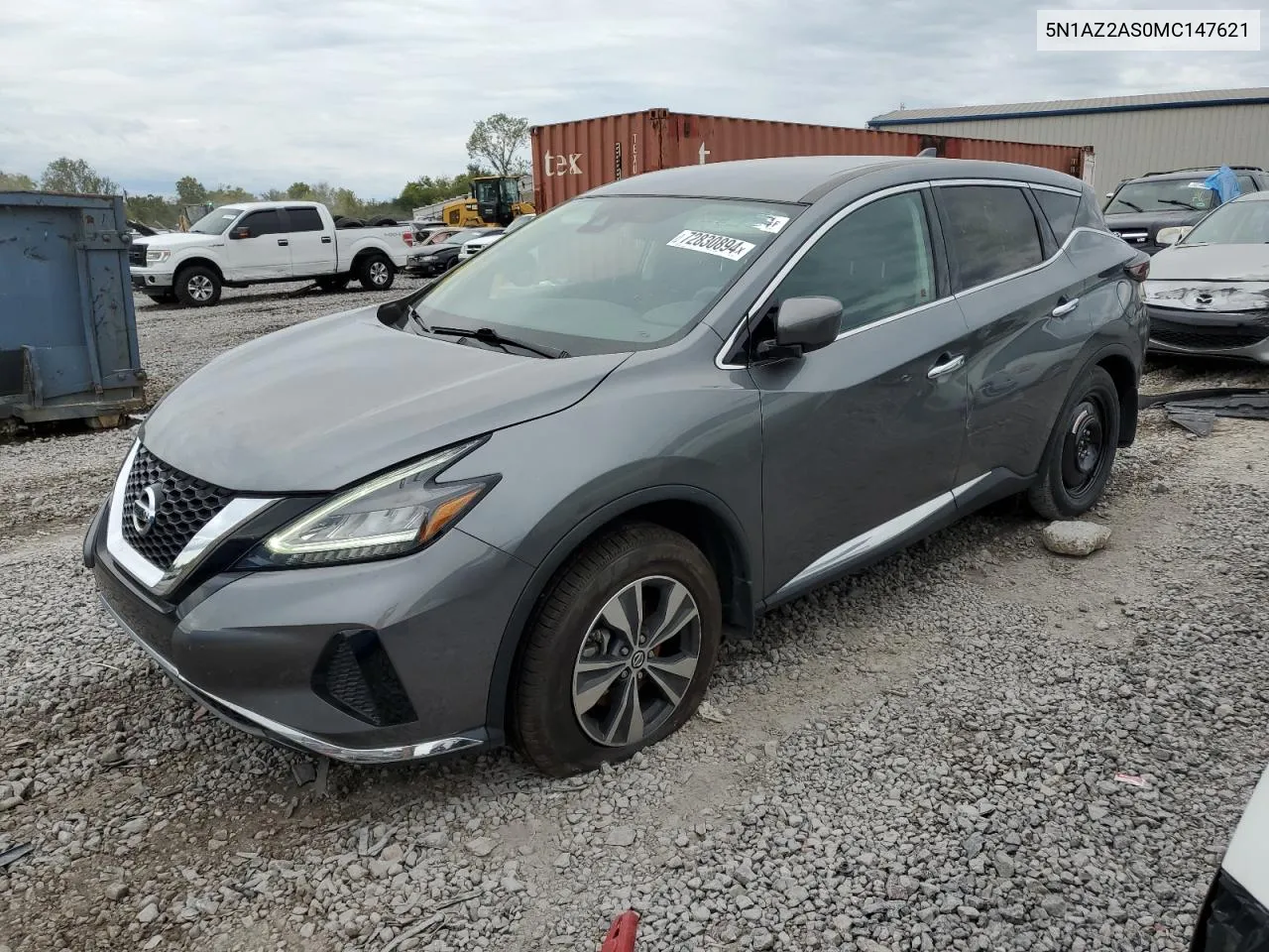 2021 Nissan Murano S VIN: 5N1AZ2AS0MC147621 Lot: 72830894