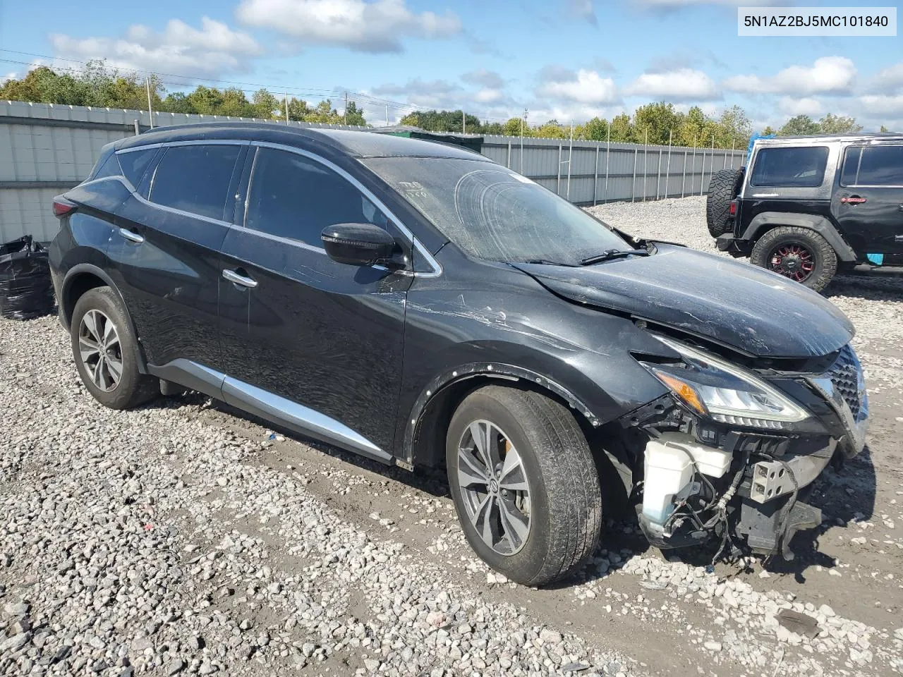 2021 Nissan Murano Sv VIN: 5N1AZ2BJ5MC101840 Lot: 72987224