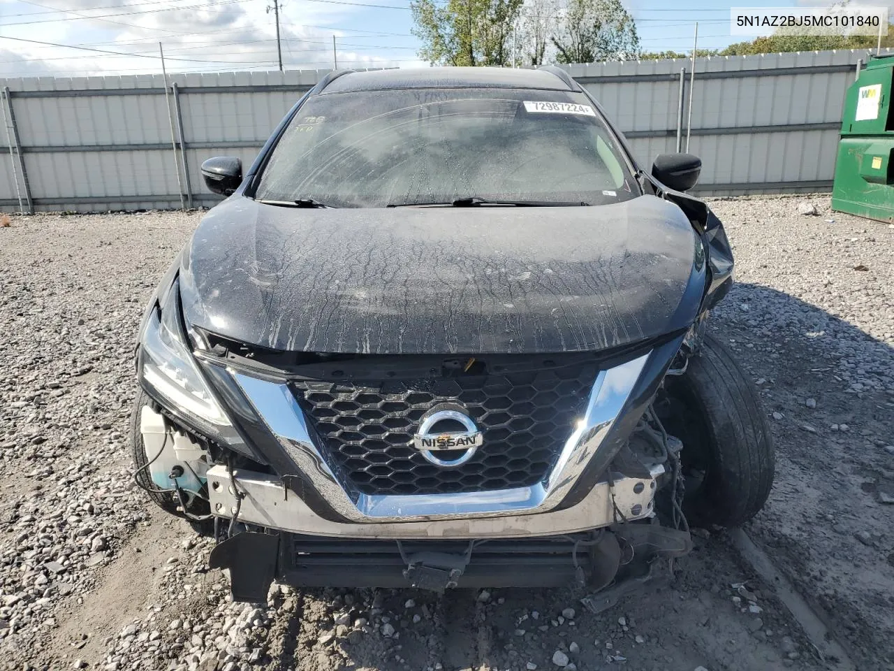 2021 Nissan Murano Sv VIN: 5N1AZ2BJ5MC101840 Lot: 72987224