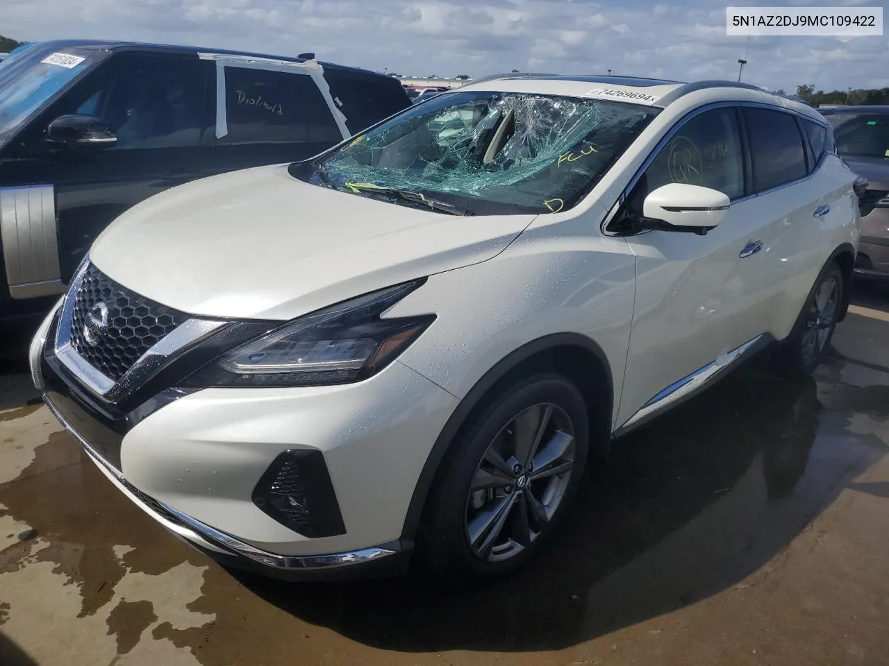 2021 Nissan Murano Platinum VIN: 5N1AZ2DJ9MC109422 Lot: 74269694