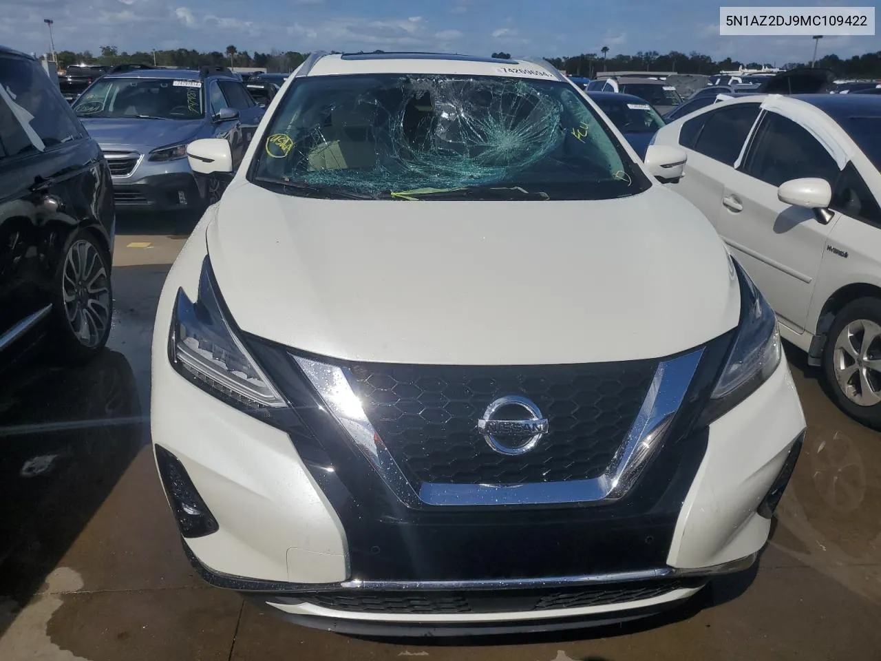 2021 Nissan Murano Platinum VIN: 5N1AZ2DJ9MC109422 Lot: 74269694