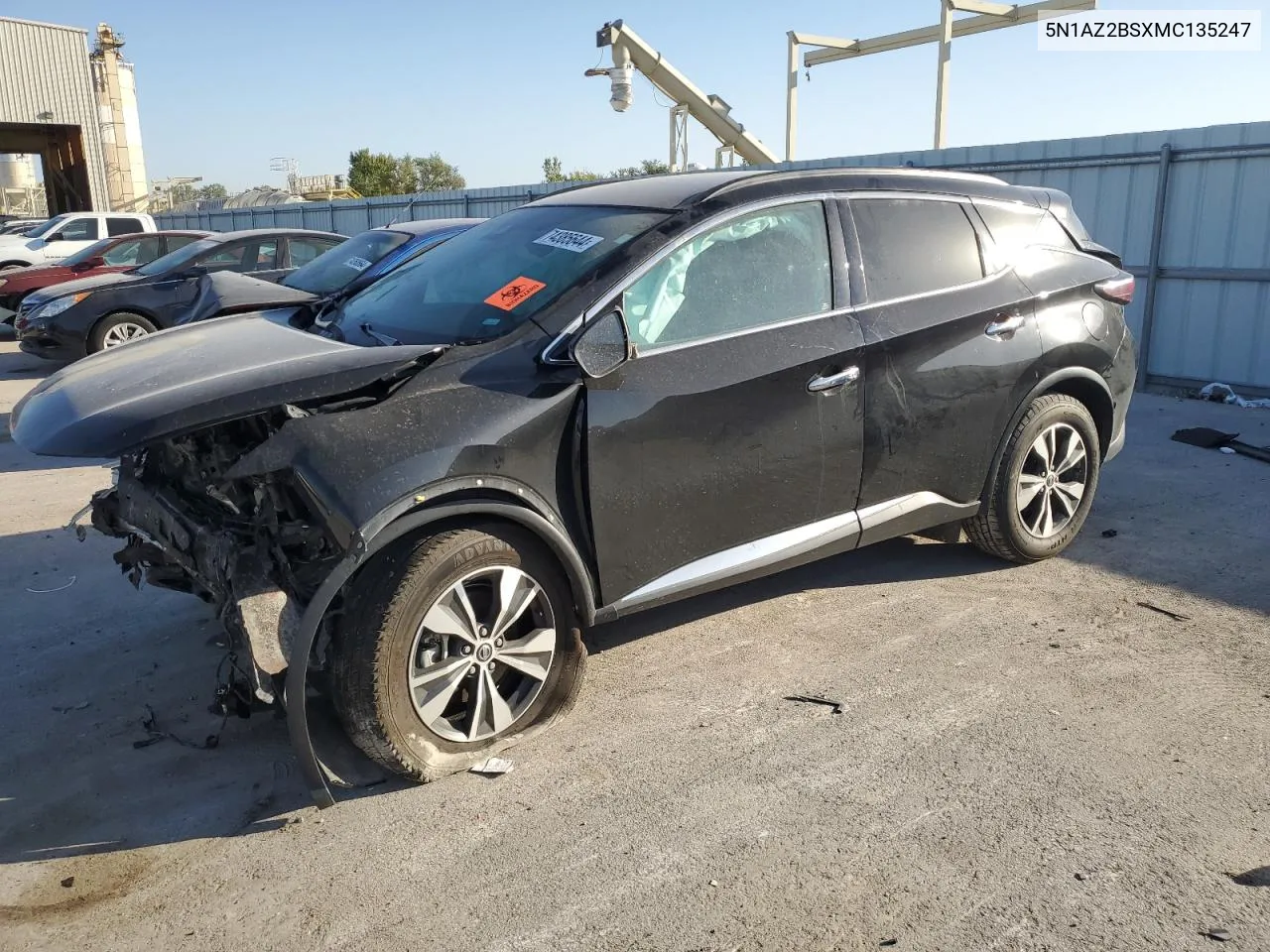 2021 Nissan Murano Sv VIN: 5N1AZ2BSXMC135247 Lot: 74385644