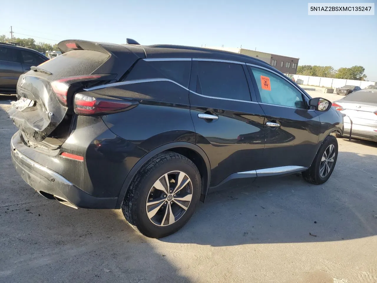 2021 Nissan Murano Sv VIN: 5N1AZ2BSXMC135247 Lot: 74385644