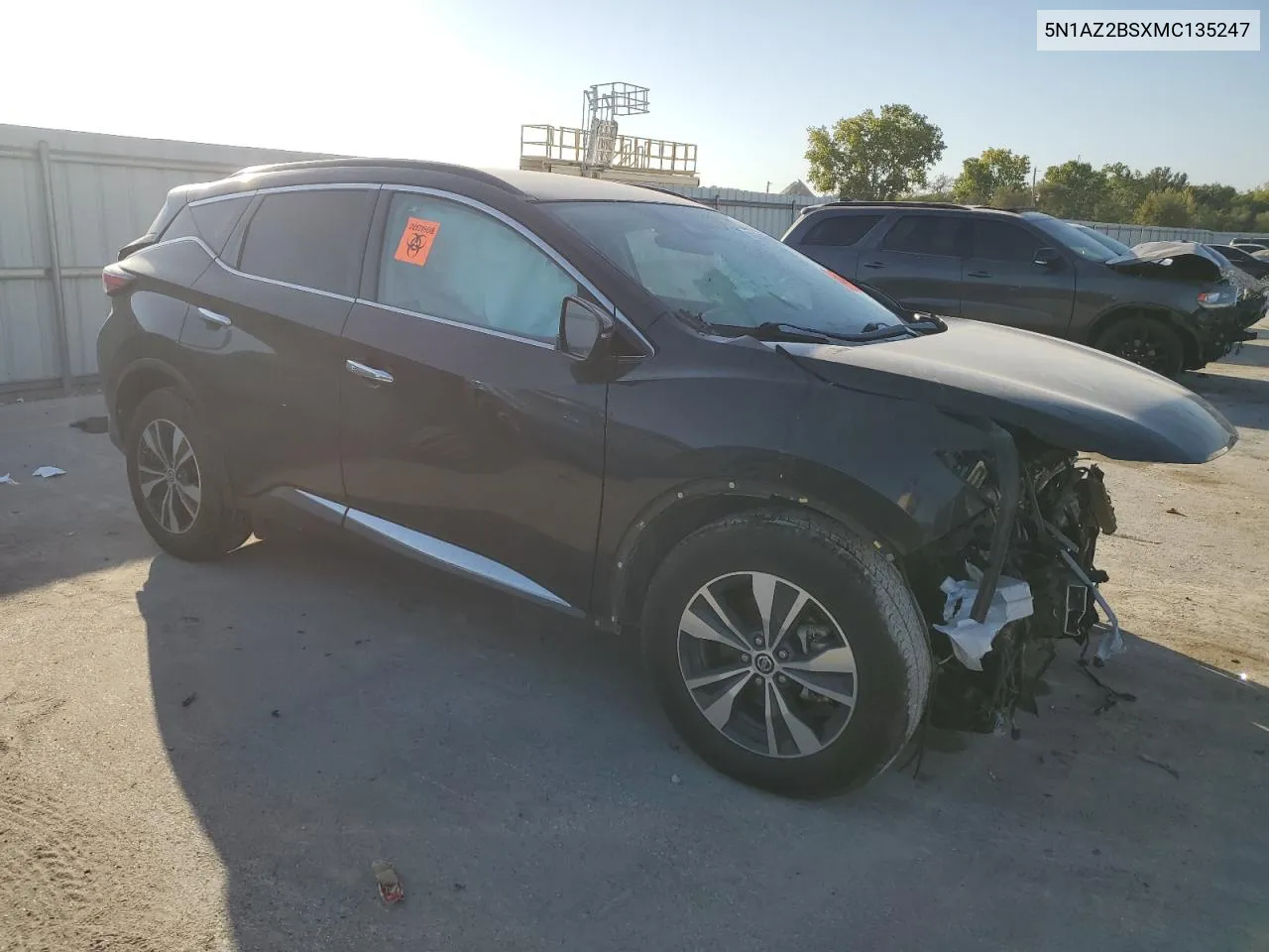 2021 Nissan Murano Sv VIN: 5N1AZ2BSXMC135247 Lot: 74385644