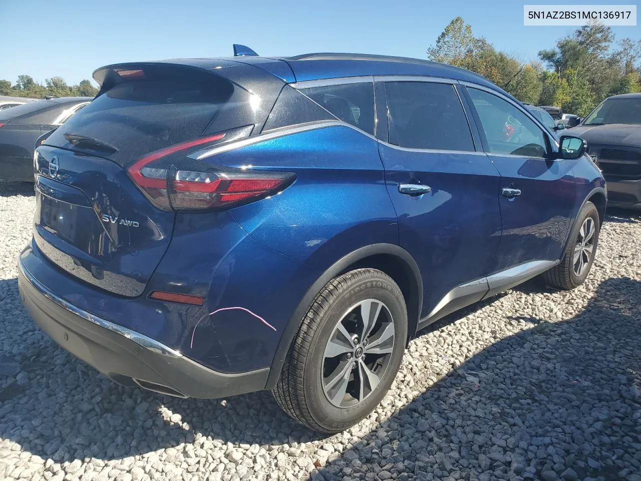 5N1AZ2BS1MC136917 2021 Nissan Murano Sv