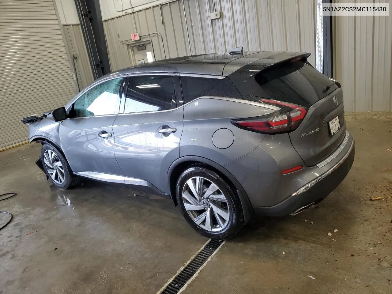 2021 Nissan Murano Sl VIN: 5N1AZ2CS2MC115430 Lot: 75027054