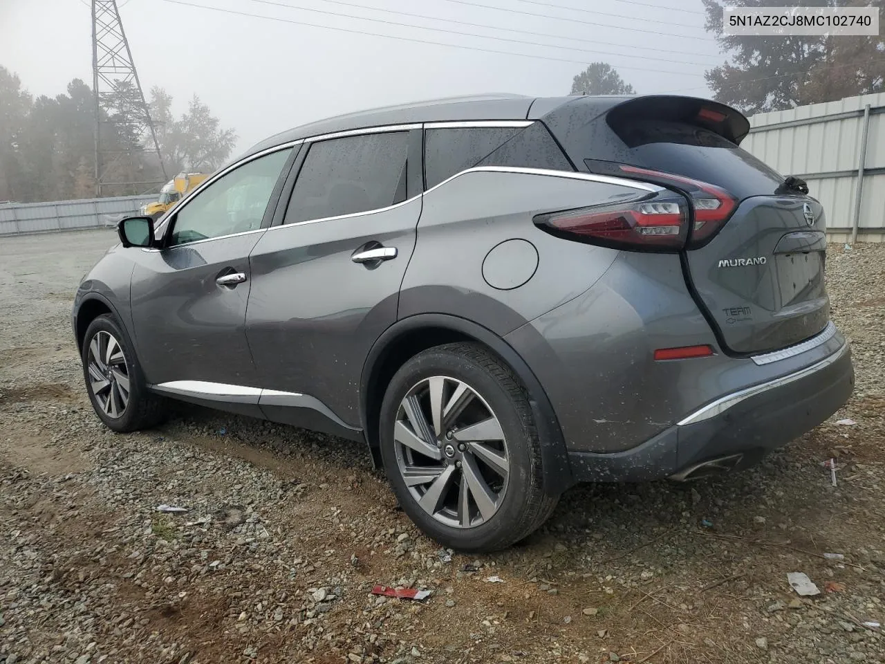 2021 Nissan Murano Sl VIN: 5N1AZ2CJ8MC102740 Lot: 78364984