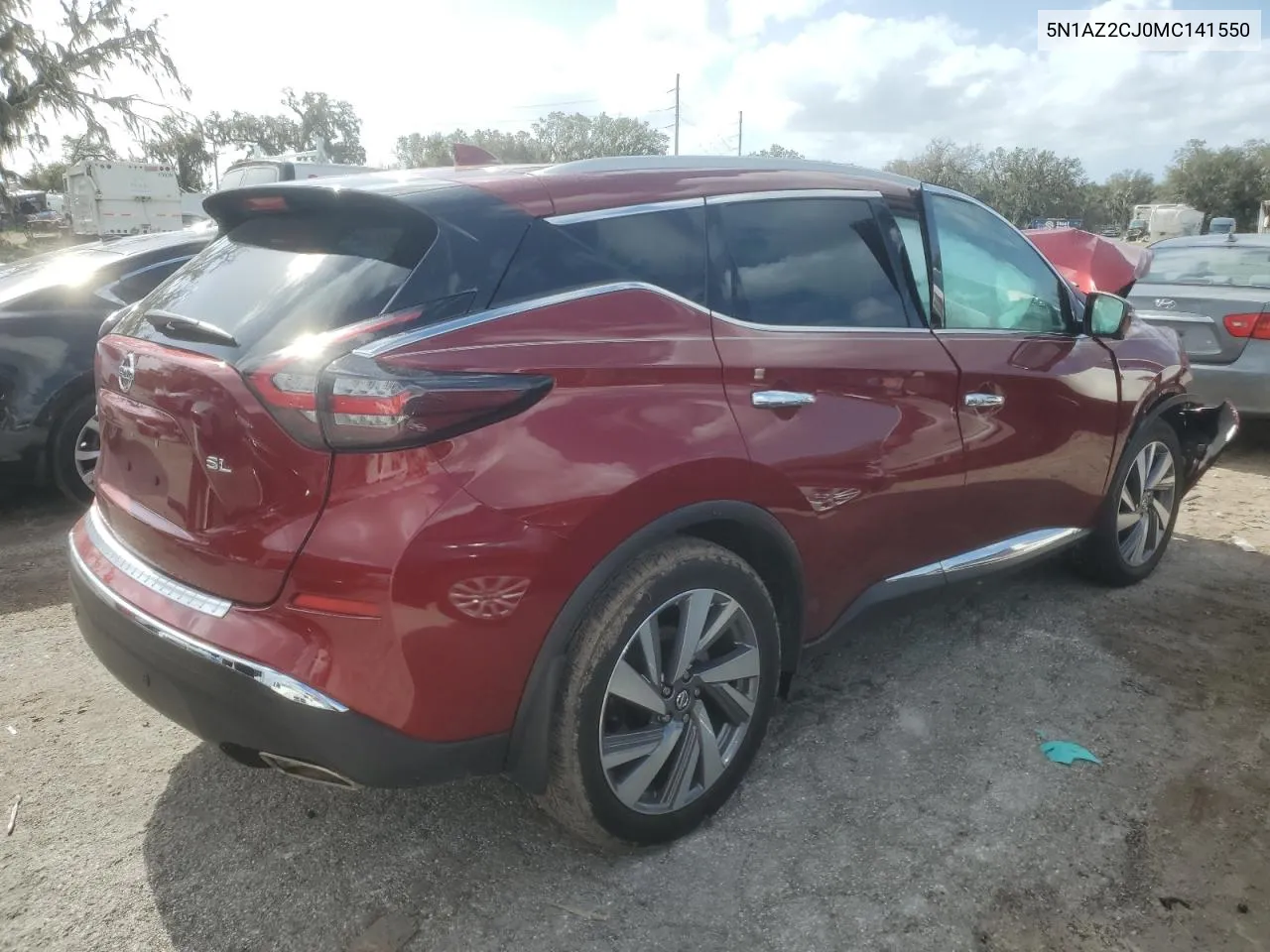 2021 Nissan Murano Sl VIN: 5N1AZ2CJ0MC141550 Lot: 78408624