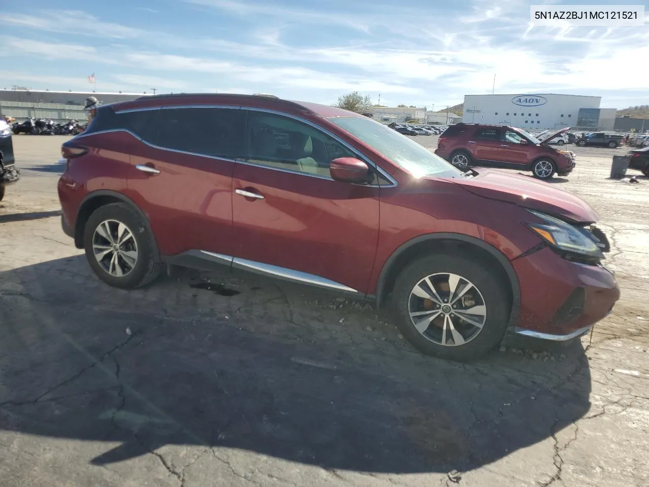 2021 Nissan Murano Sv VIN: 5N1AZ2BJ1MC121521 Lot: 80248074