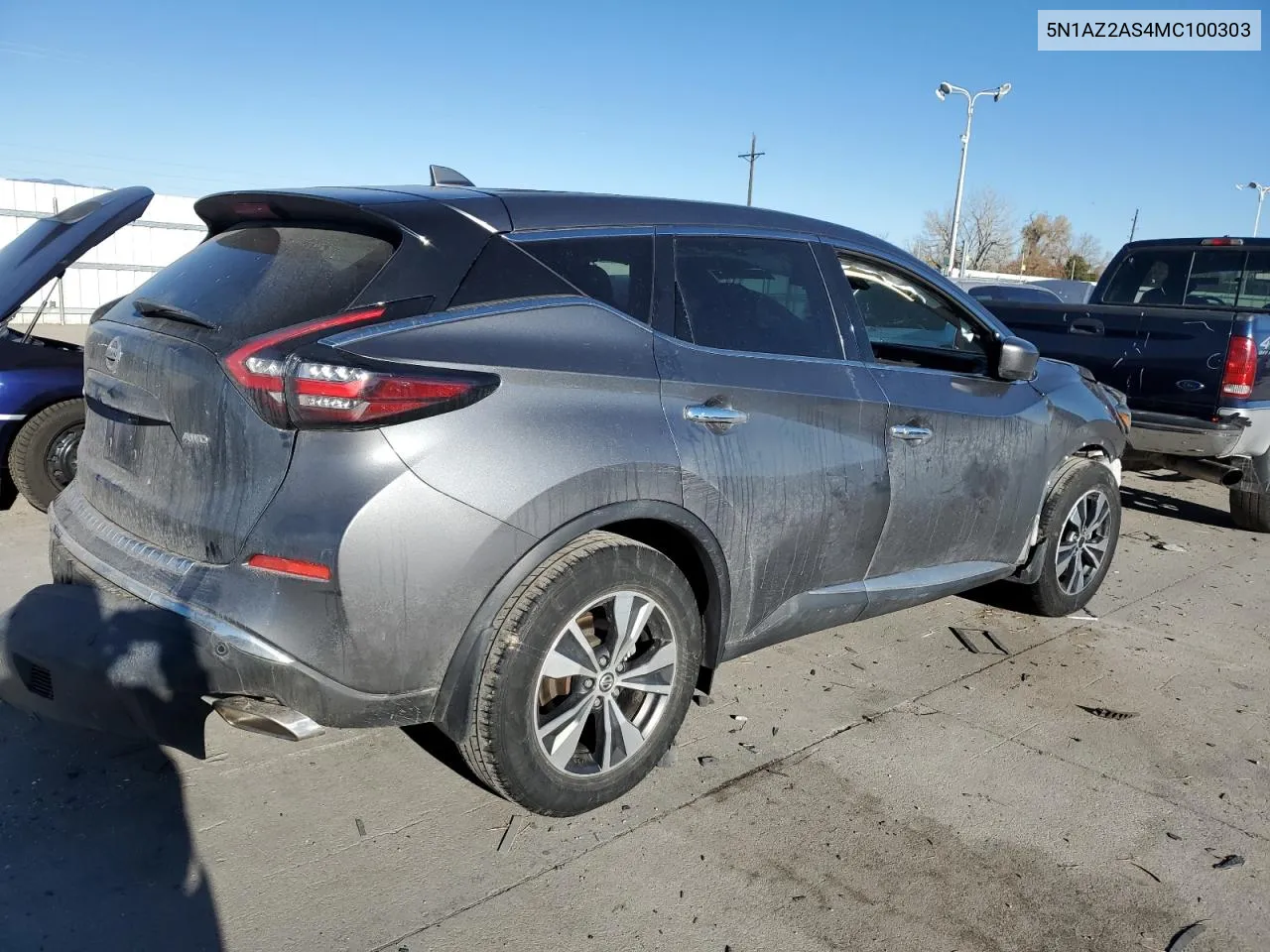 2021 Nissan Murano S VIN: 5N1AZ2AS4MC100303 Lot: 80788294