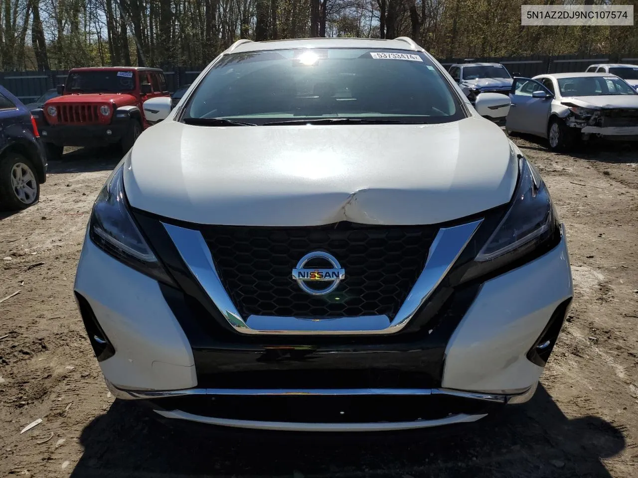 5N1AZ2DJ9NC107574 2022 Nissan Murano Platinum