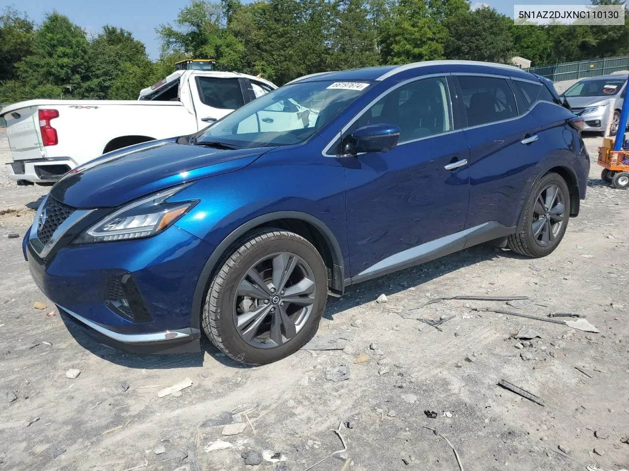 5N1AZ2DJXNC110130 2022 Nissan Murano Platinum