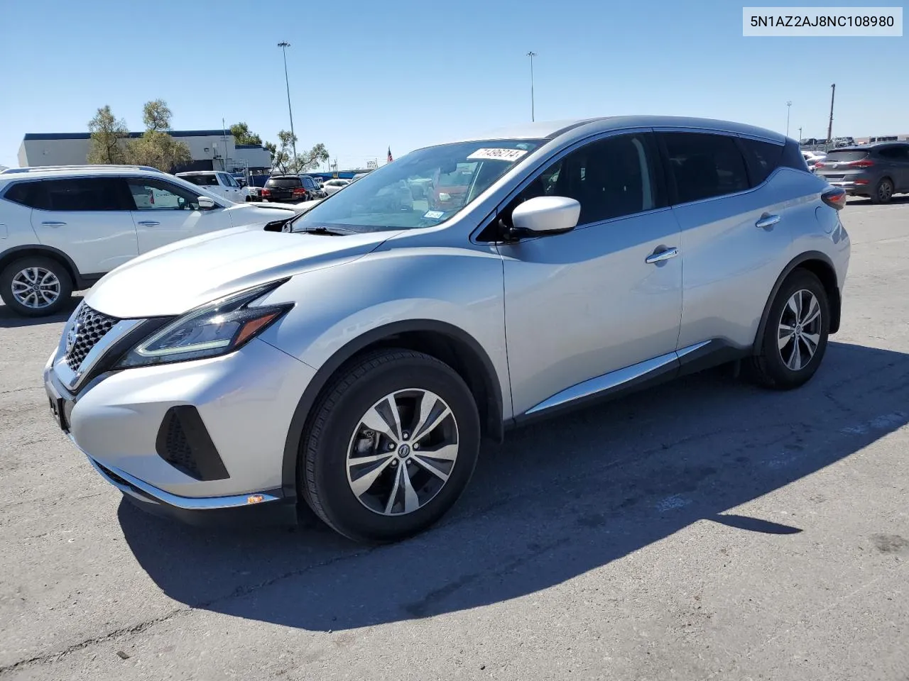 2022 Nissan Murano S VIN: 5N1AZ2AJ8NC108980 Lot: 71496214