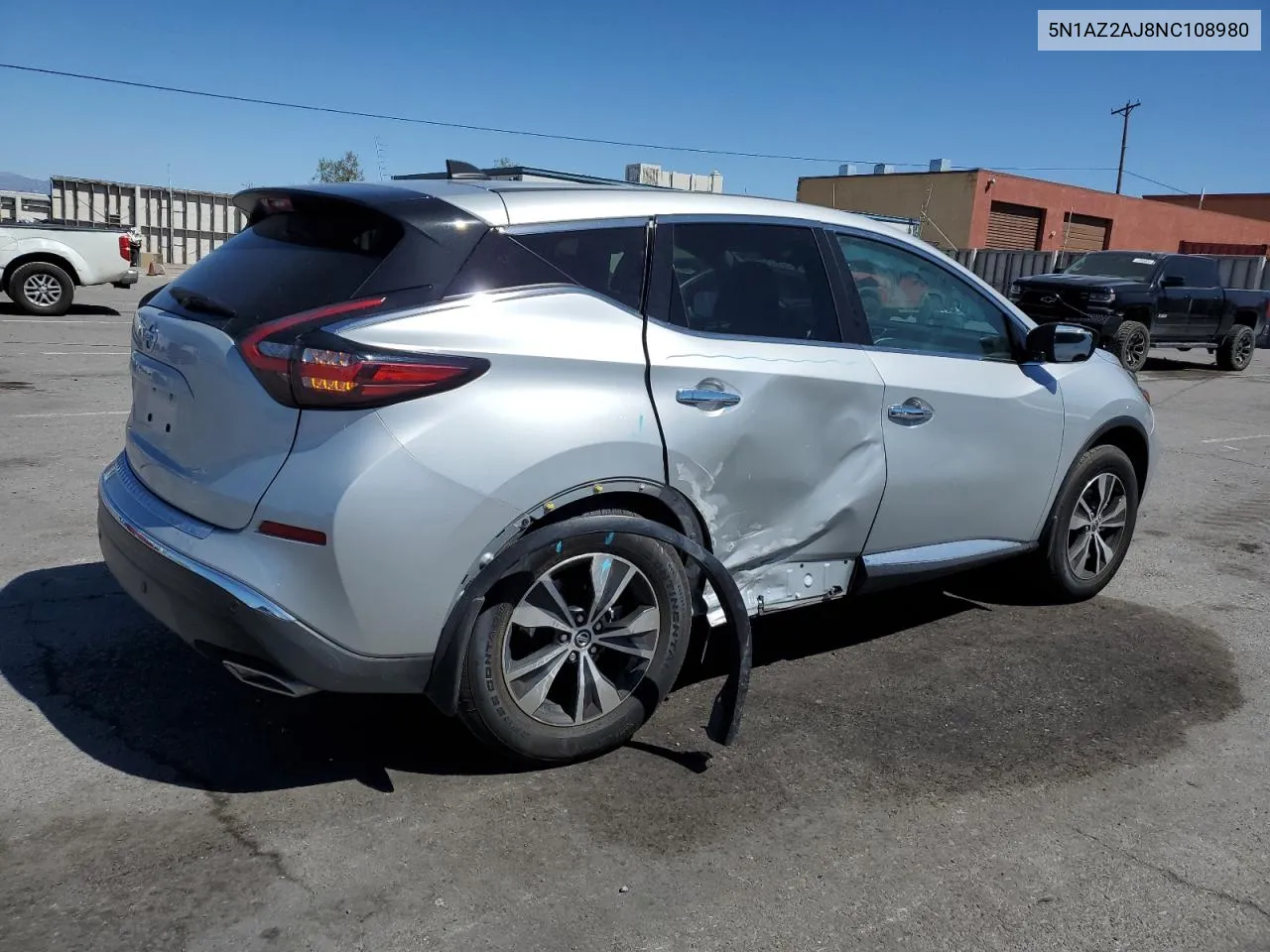 5N1AZ2AJ8NC108980 2022 Nissan Murano S