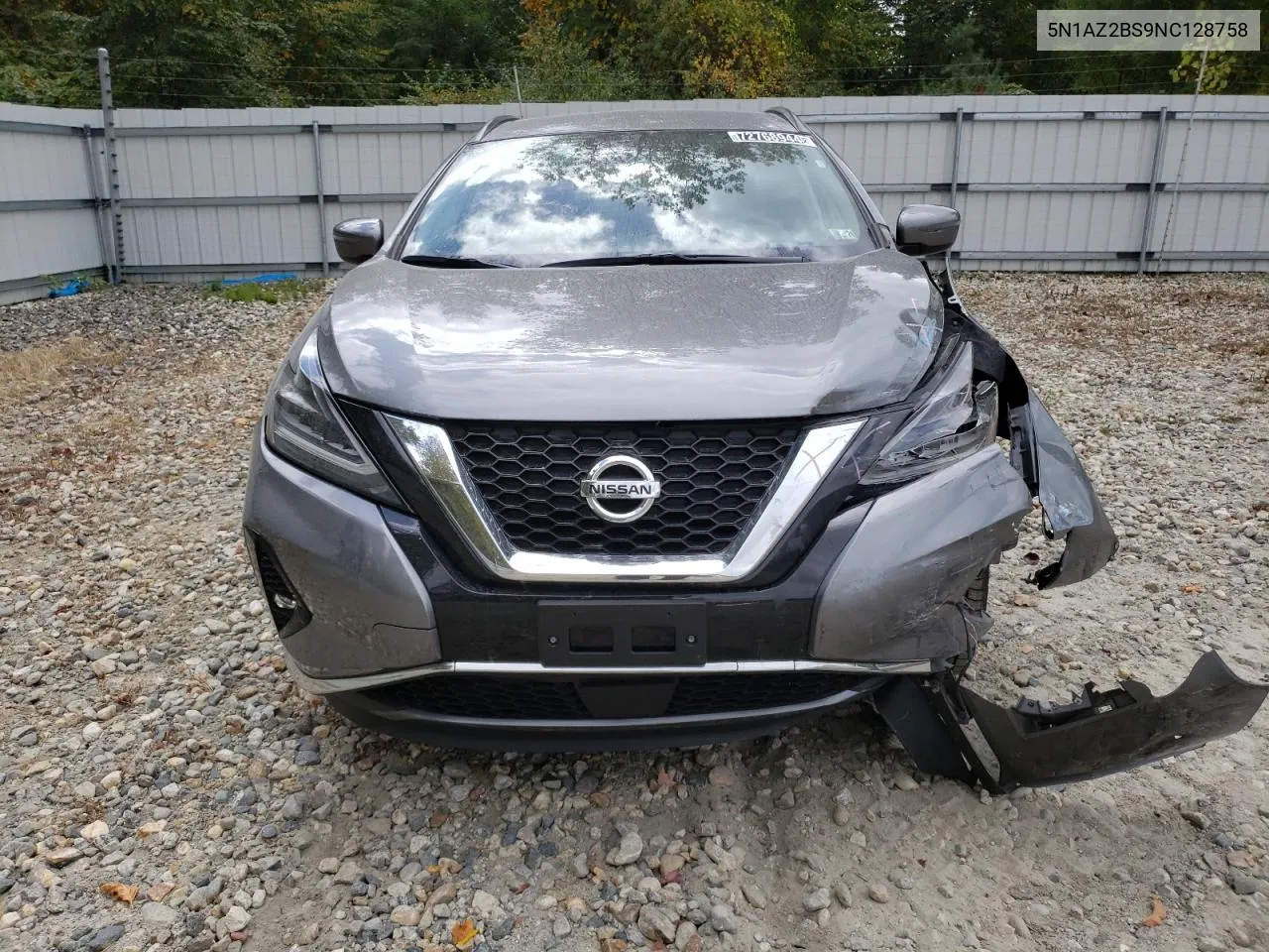 2022 Nissan Murano Sv VIN: 5N1AZ2BS9NC128758 Lot: 72768944