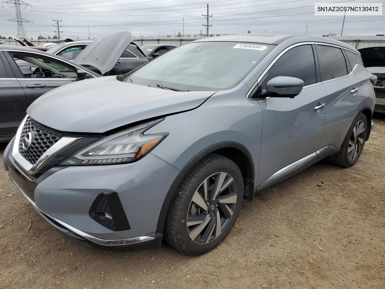 2022 Nissan Murano Sl VIN: 5N1AZ2CS7NC130412 Lot: 72806584