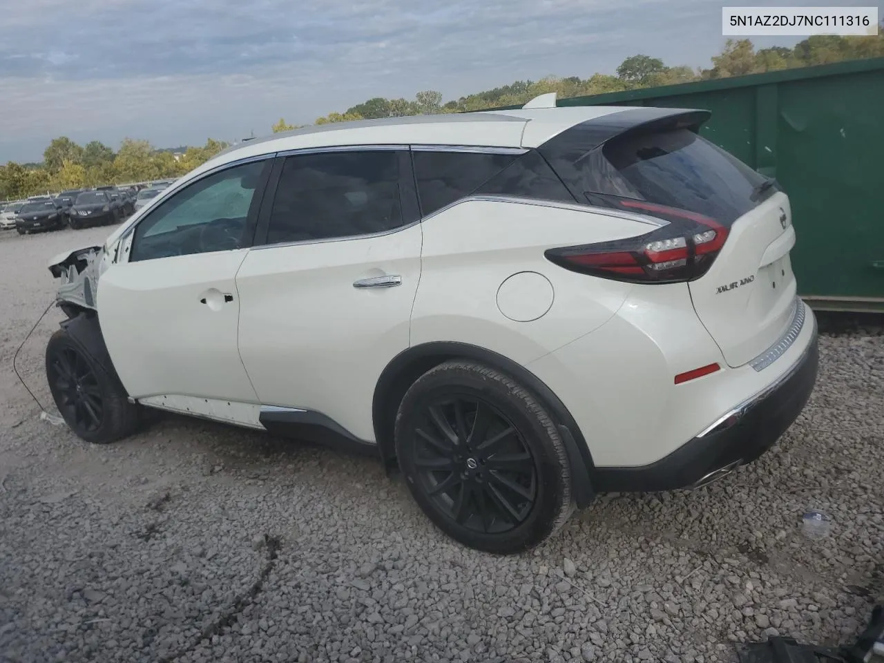 2022 Nissan Murano Platinum VIN: 5N1AZ2DJ7NC111316 Lot: 73954604