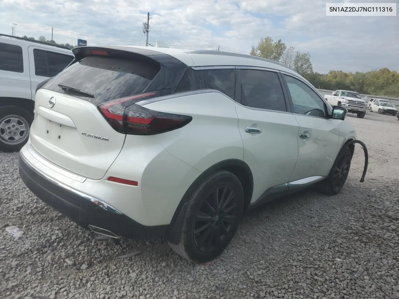 2022 Nissan Murano Platinum VIN: 5N1AZ2DJ7NC111316 Lot: 73954604