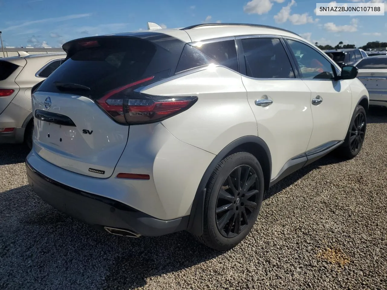 2022 Nissan Murano Sv VIN: 5N1AZ2BJ0NC107188 Lot: 74053924