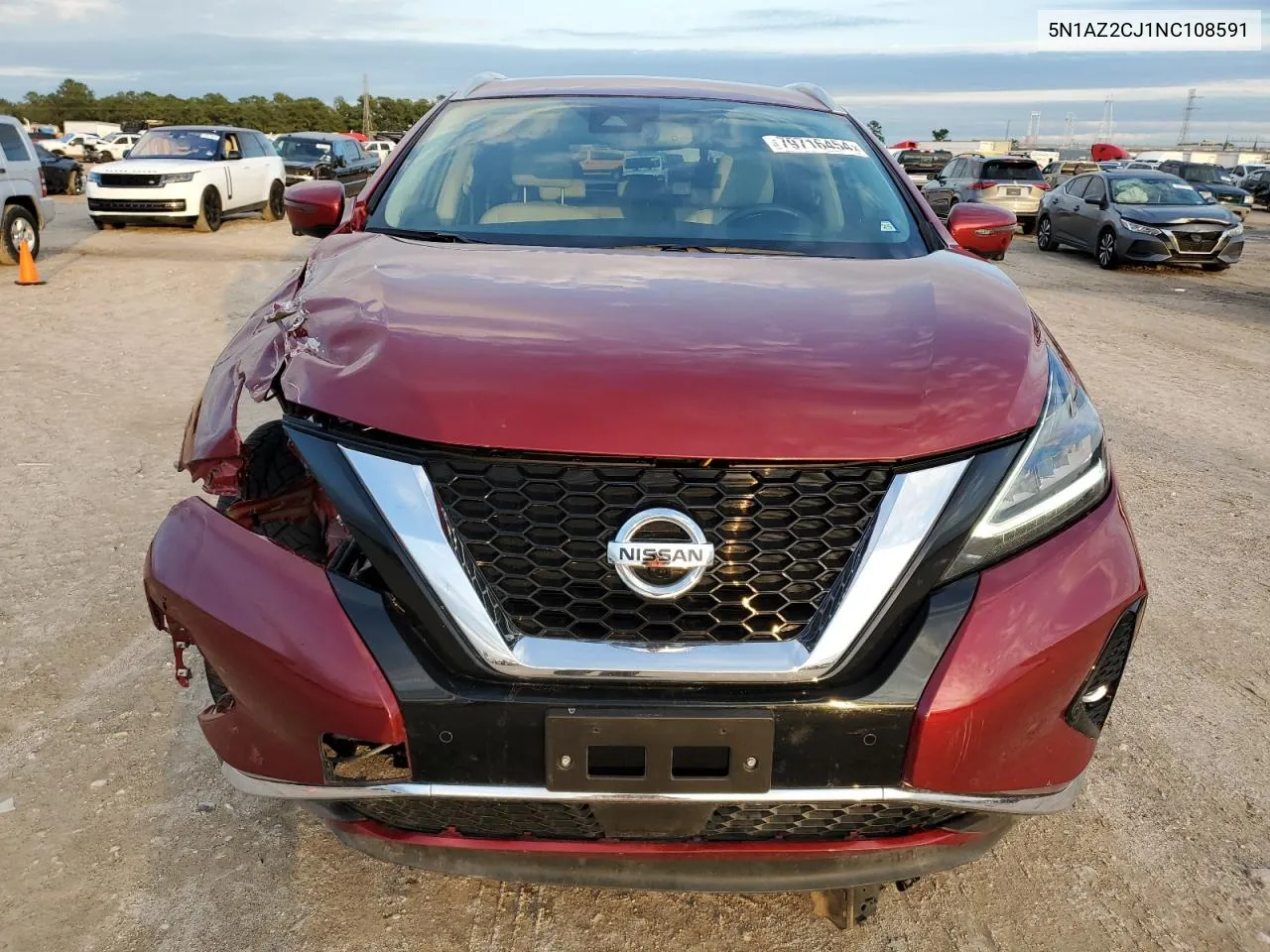 2022 Nissan Murano Sl VIN: 5N1AZ2CJ1NC108591 Lot: 79716454