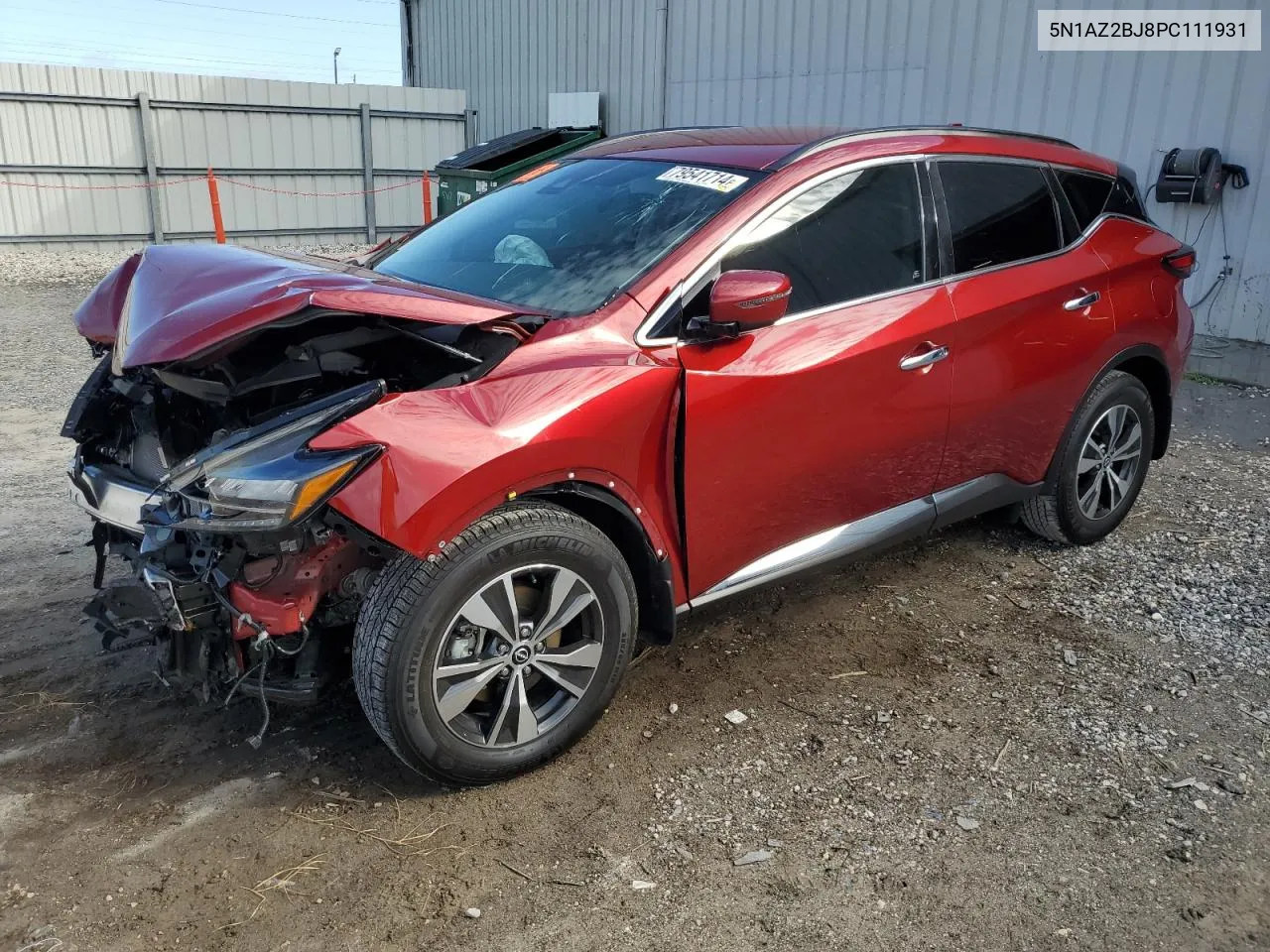 2023 Nissan Murano Sv VIN: 5N1AZ2BJ8PC111931 Lot: 79541714