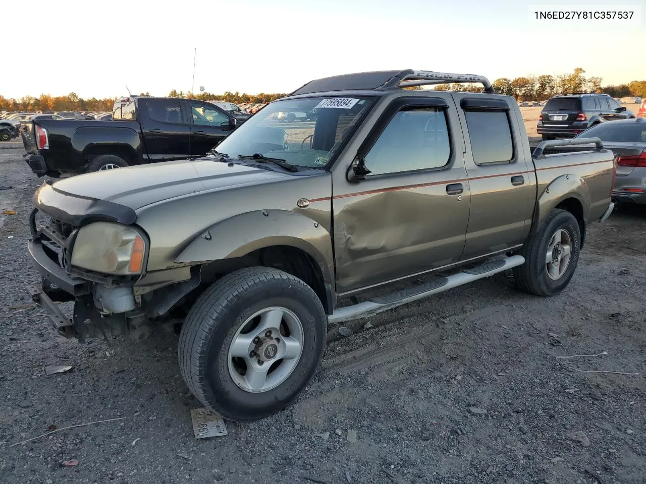 2001 Nissan Frontier Crew Cab Xe VIN: 1N6ED27Y81C357537 Lot: 77595894