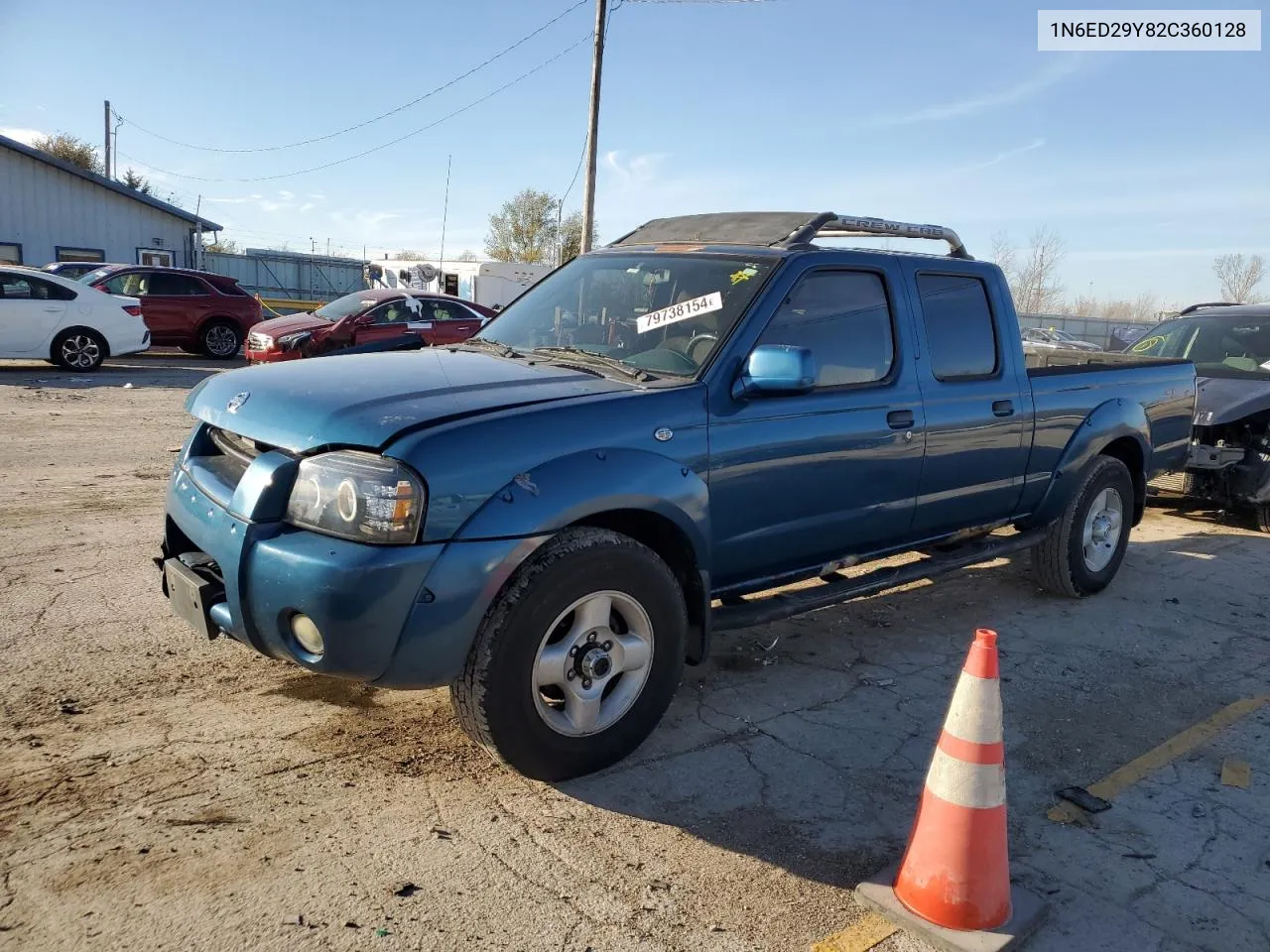 2002 Nissan Frontier Crew Cab Xe VIN: 1N6ED29Y82C360128 Lot: 79738154