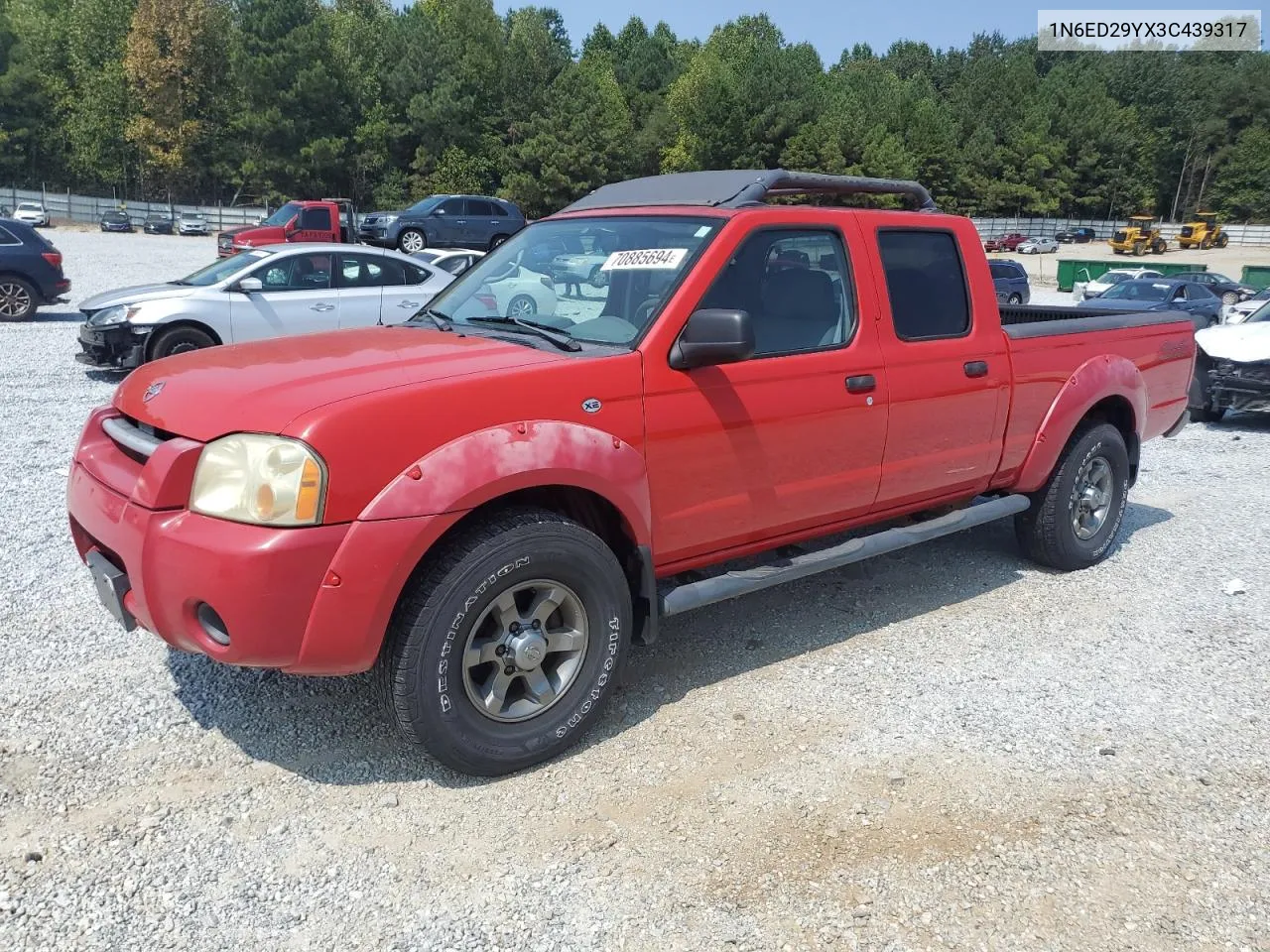 2003 Nissan Frontier Crew Cab Xe VIN: 1N6ED29YX3C439317 Lot: 70885694