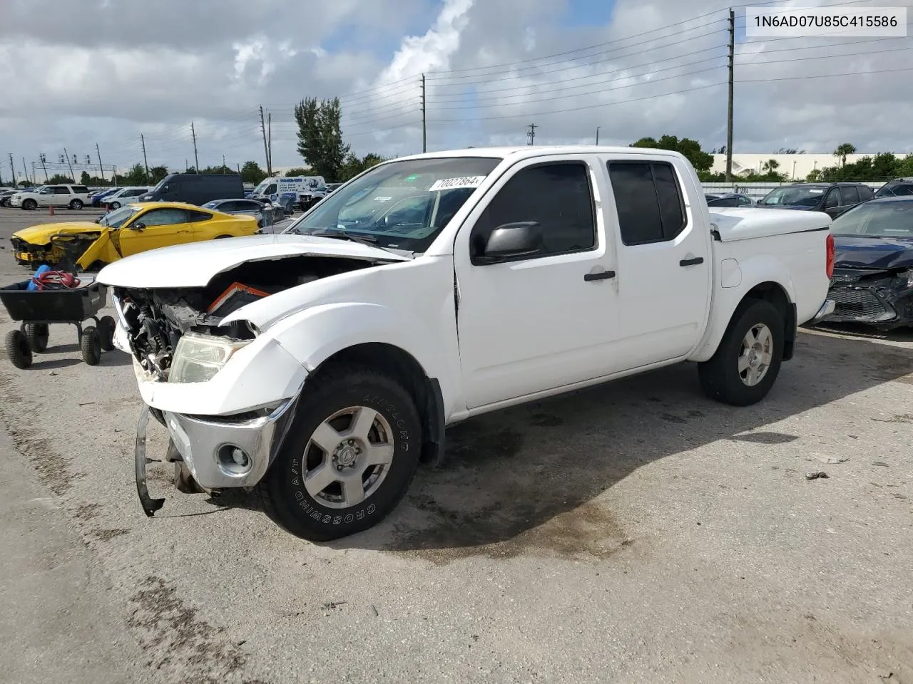 2005 Nissan Frontier Crew Cab Le VIN: 1N6AD07U85C415586 Lot: 70027864