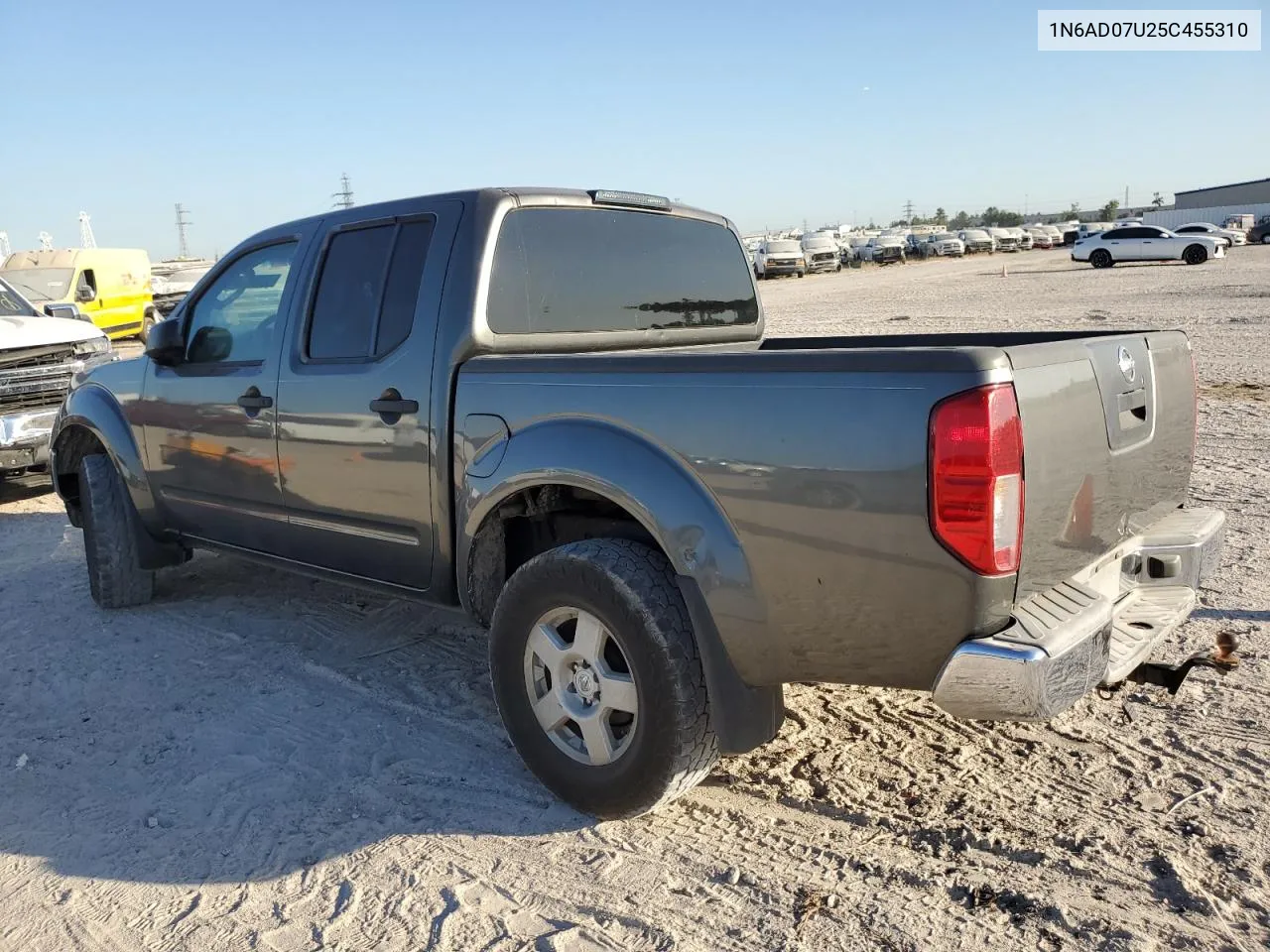 2005 Nissan Frontier Crew Cab Le VIN: 1N6AD07U25C455310 Lot: 77815654