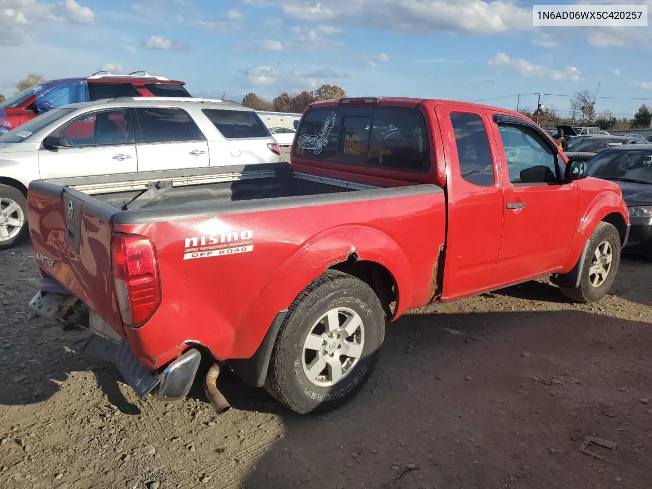 2005 Nissan Frontier King Cab Le VIN: 1N6AD06WX5C420257 Lot: 78644834