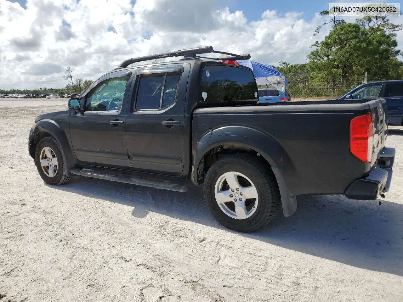 2005 Nissan Frontier Crew Cab Le VIN: 1N6AD07UX5C420532 Lot: 80228994