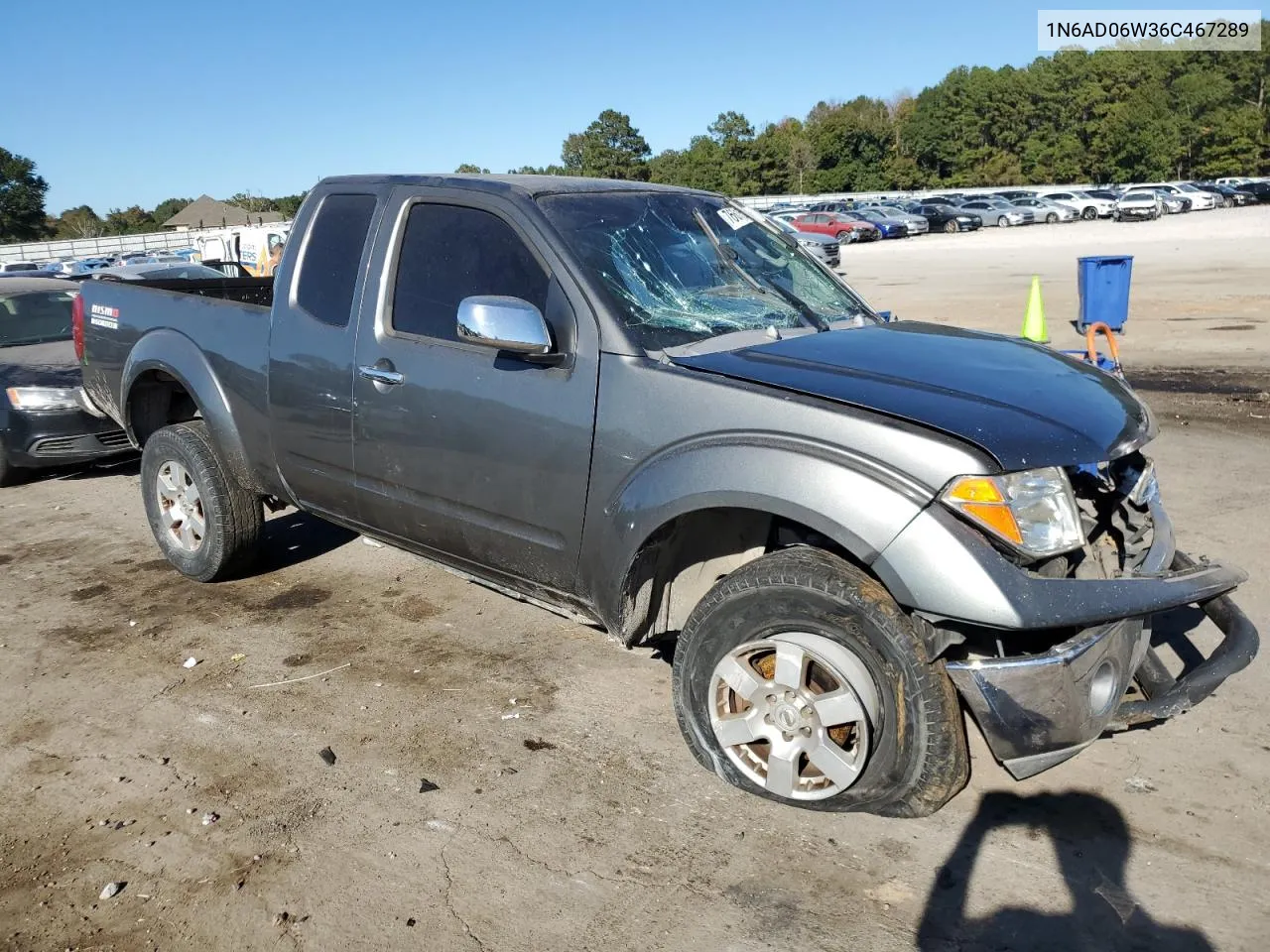 2006 Nissan Frontier King Cab Le VIN: 1N6AD06W36C467289 Lot: 76615644