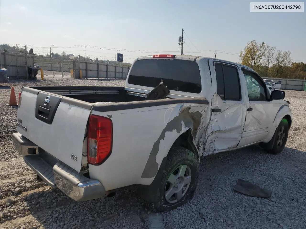 2006 Nissan Frontier Crew Cab Le VIN: 1N6AD07U26C442798 Lot: 78329044