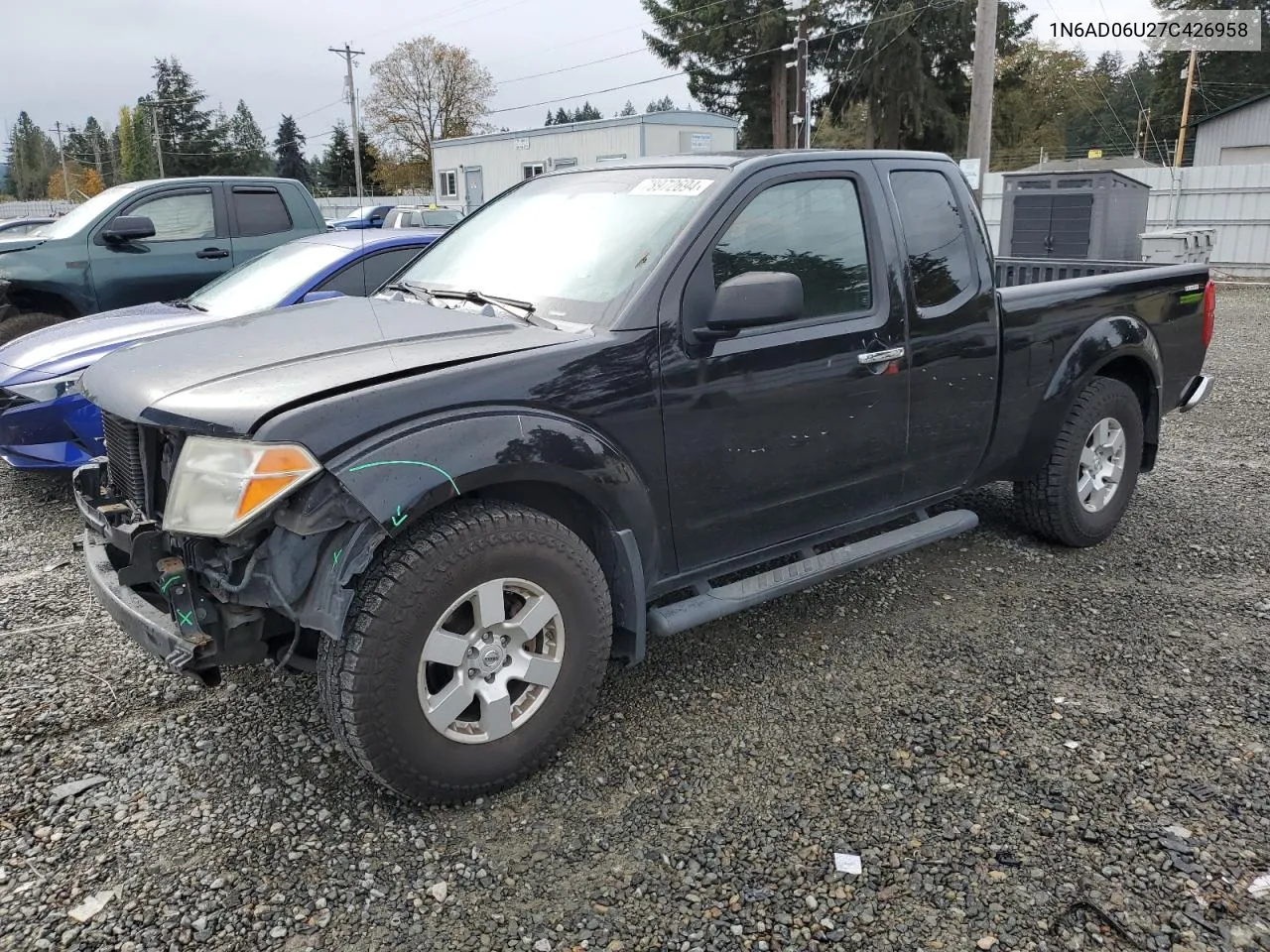 2007 Nissan Frontier King Cab Le VIN: 1N6AD06U27C426958 Lot: 78972694