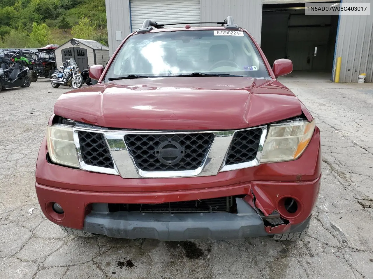 2008 Nissan Frontier Crew Cab Le VIN: 1N6AD07W08C403017 Lot: 67290224