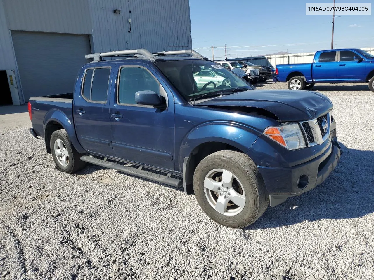 2008 Nissan Frontier Crew Cab Le VIN: 1N6AD07W98C404005 Lot: 72801394