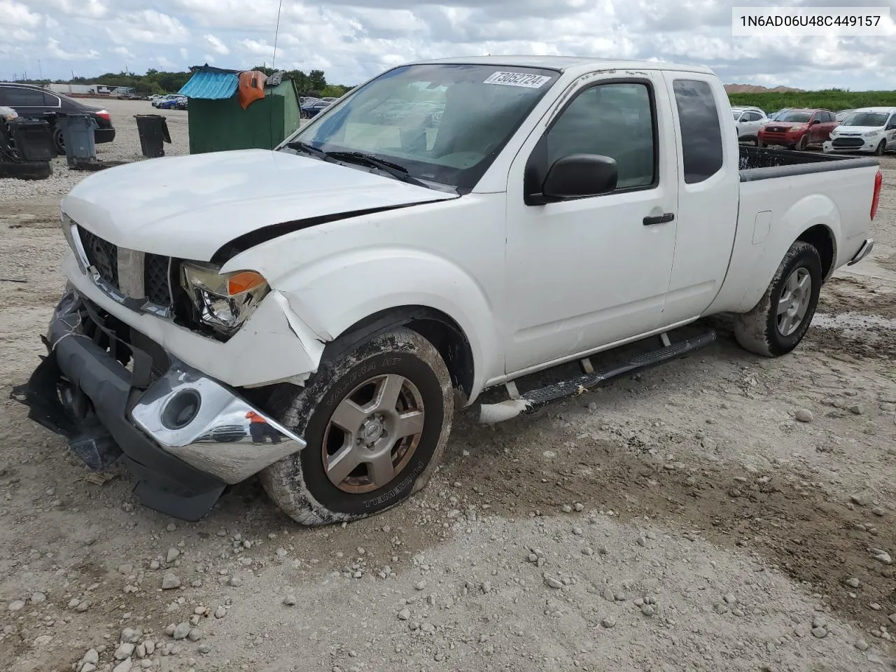 2008 Nissan Frontier King Cab Le VIN: 1N6AD06U48C449157 Lot: 73052724